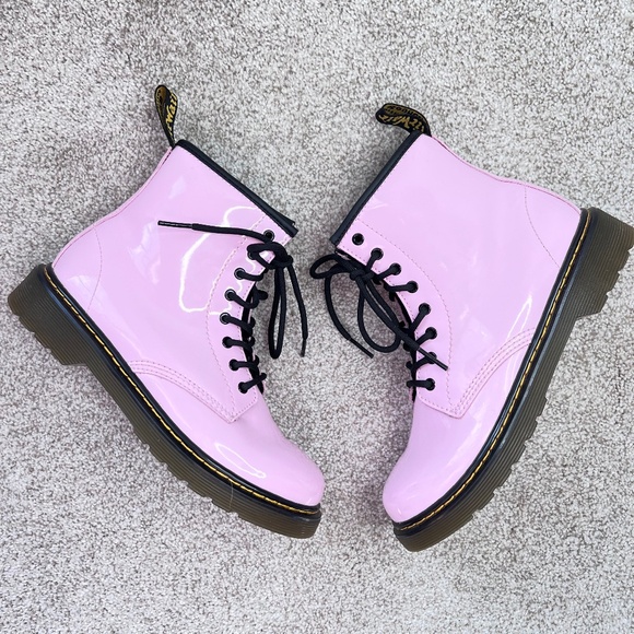Dr. Martens 1460 Patent Leather Pink Lace Up Boots 36 5 - Picture 1 of 7